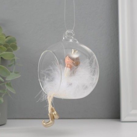 Souvenir Polystone "Angel Princess Fluff in the ball" 9x8.5x8.5 cm-3