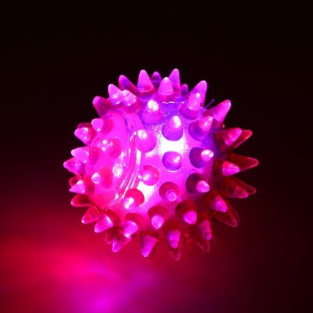 The ball luminous for animals is small, tpr, 4.5 cm, pink-2