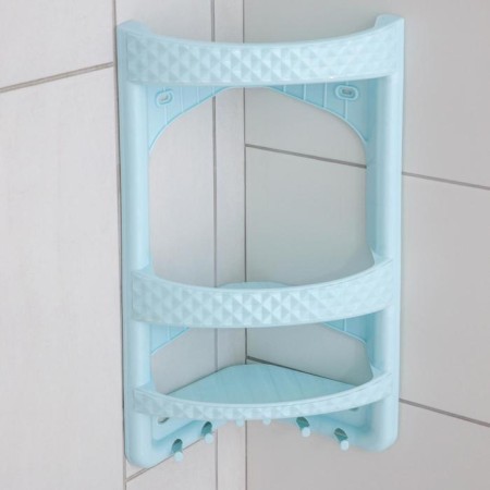 Corner shelf for the bathroom, color mix