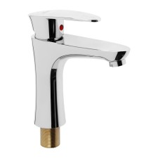 Zein Z3662 shell mixer, single-leaf, pour height 12 cm, ABS plastic, chrome