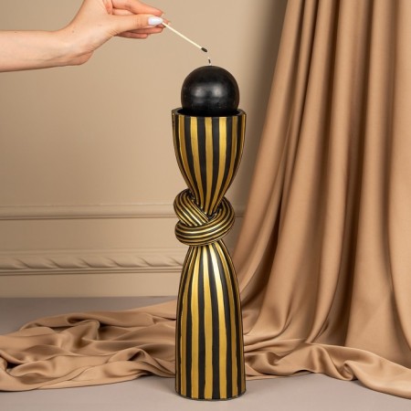 Climber for one candle “Knot” color Black-gold 39 x 10.5 x 10.5 cm-6