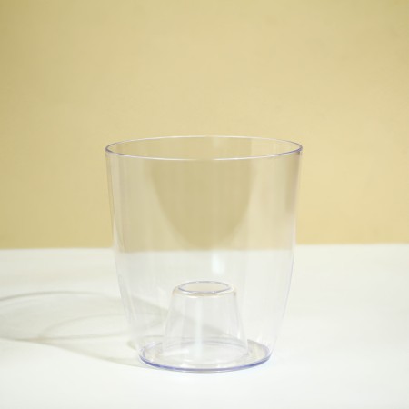 Pot for orchids, 2 l, 14.8 × 16.2 cm, round, plastic, transparent