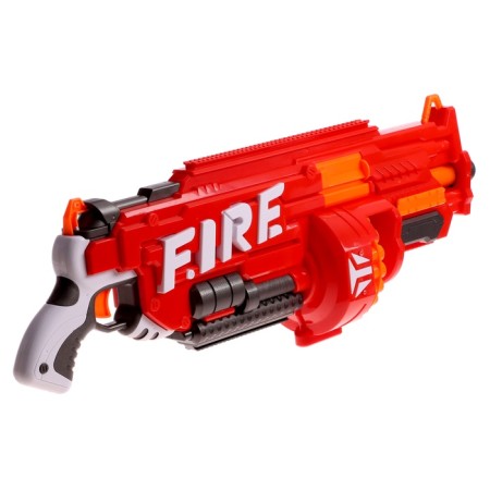 Blaster "Fiery", shoots with soft bullets, works on batteries-4