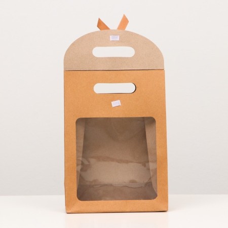 Box-pack, craft, with a window, 26 x 19 x 9 cm-1