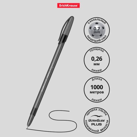 Ballic handle Erichkrause Neo Original, needle node 0.7 mm, black ink black-2
