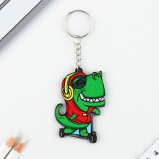 Брелок для ключей деревянный "Динозавр", 4,5 х 6 см