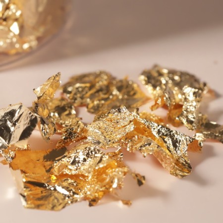 Pital for decor, 3 grams, in a plastic can, golden color-2