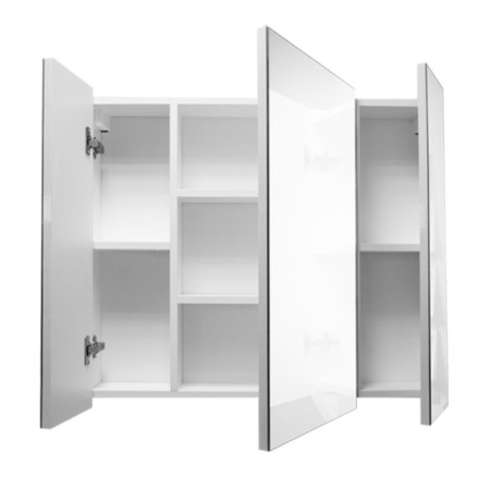Mirror Comfort Comfort Rimini 80 for the bathroom, 70x80x15 cm, white color-1