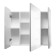 Mirror Comfort Comfort Rimini 80 for the bathroom, 70x80x15 cm, white color