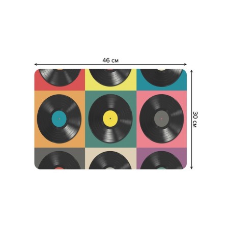 A set of napkins for setting the table "Vinyl plates", rectangular, rounded edges, size 30x46 cm, 4 pcs-2