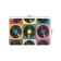 A set of napkins for setting the table "Vinyl plates", rectangular, rounded edges, size 30x46 cm, 4 pcs
