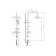 Shower system ESKO ST1250, tropical shower, shower set, stainless steel, chrome