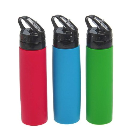 Water bottle "Siley", 450 ml (silicone housing), Mix color-7