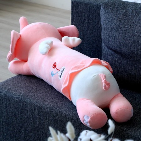 Soft toy-podushka "Elephant", 80 cm, pink color-1