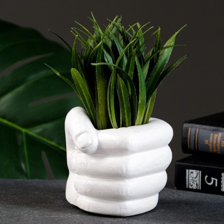 Kashpo - Organizer "Compressed Fist" Pearl, 10x10x10cm-1