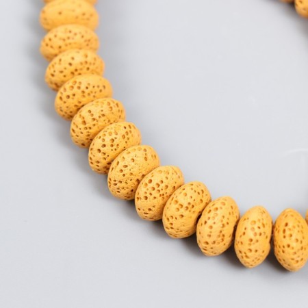 Beads for aromatherapy with the hole "disk. Yellow" 0.6x1x1 cm set 33 pcs +-3-1