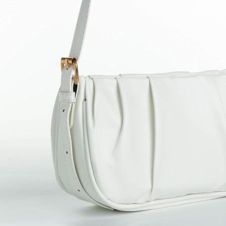 Bag Cross-Bodi with a zipper, white color-3