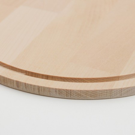 Board wooden board with a gutter "Circle" 24x24x0.8 cm birch-2