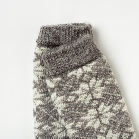 Women's woolen heterns "white snowflake", gray color is gray-2