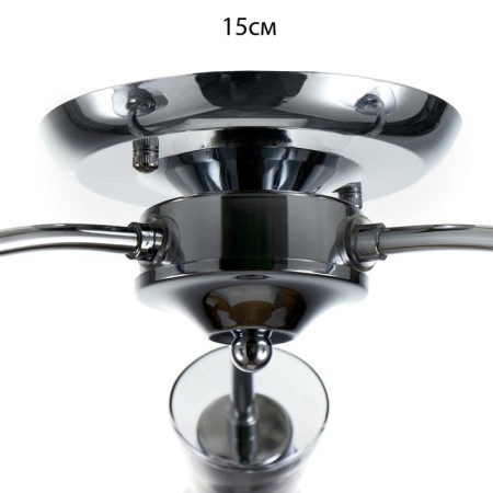 Svetogor chandelier "Shadow" 3x60W E27 chrome 65x65x22cm-3