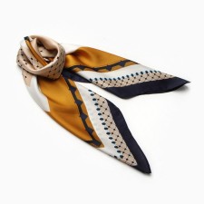 Women's scarf minku 70*70 cm, mustard