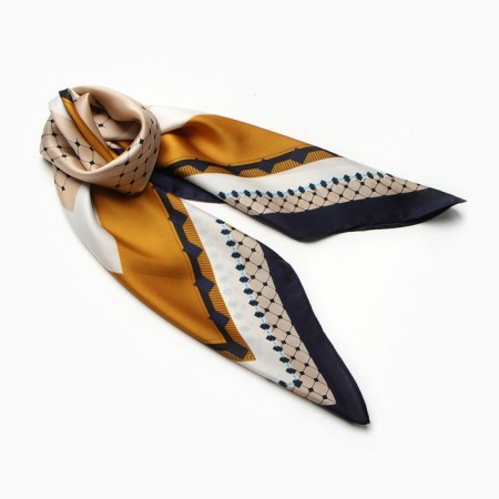 Women's scarf minku 70*70 cm, mustard