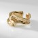 Ring Metal "Trend" is crumpled, wide, the color of gold, dimensionless