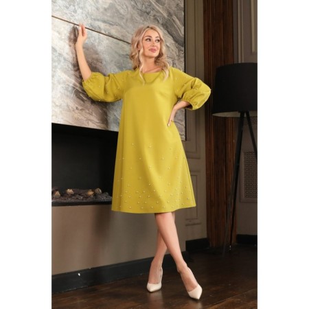 Female dress, size 46, lime color-7