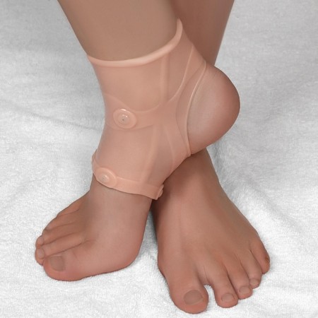 Silicone bandage for ankle, with magnets, 12.5 × 7 cm, beige color-1