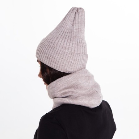 COMPLE WINDER WINDER (hat/snood), beige color, size 56-58-3