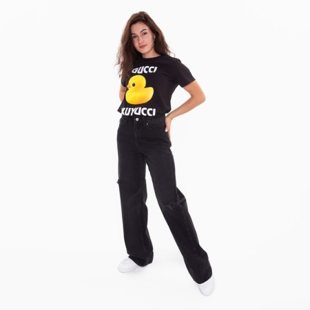 Women's T -shirt "Gucci Xuyucci", black color, size 48-3