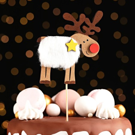 Topper New Year's "Olenenok" 10x11 cm-1