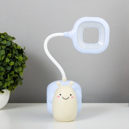 Table lamp "Snail" LED 1 mode 4.2W USB blue 8.5x13x29 cm Risalux-5