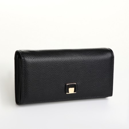 Women's wallet on a magnet, black color