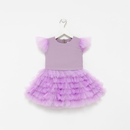 Платье для девочки с крылышками KAFTAN, размер 34 (122-128), цвет лиловый-4