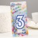 Candle for cake the number "3", tone rim, 7 cm, mix