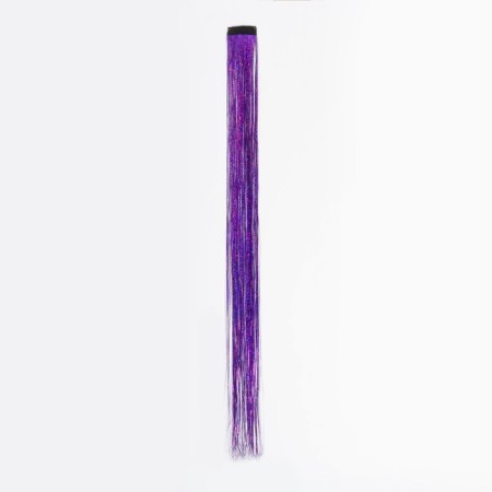 Hair strand, rain, clock, 50 cm, purple color-4