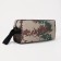 Cosmetic bag with lightning, beige color/camouflage