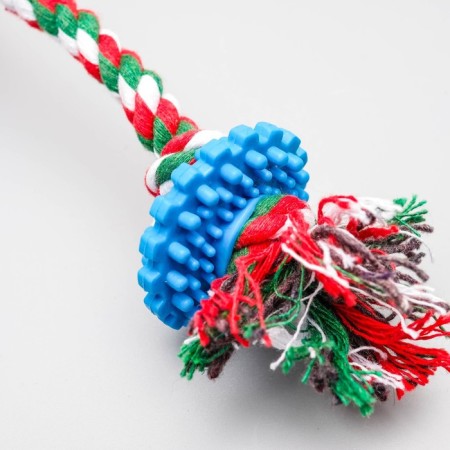 Cable toy with chewing elements "gears", up to 34 cm, up to 100 g, mix of flowers-2