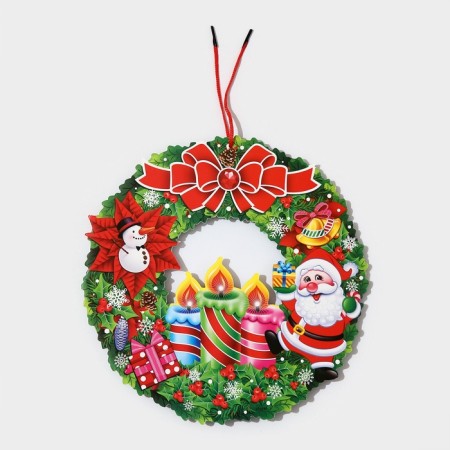 Decorative decoration (suspension) "Happy New Year" 27x27 cm-5