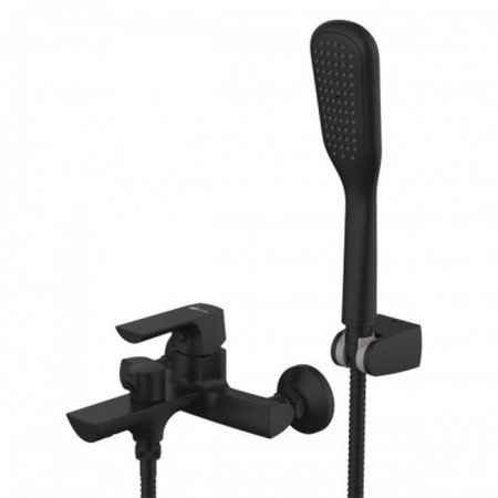 LEMARK URSUS LM7214BL bath mixer, single -leaf, pour 187 mm, watering can, black