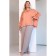 Female blouse, size 48, terracotta color