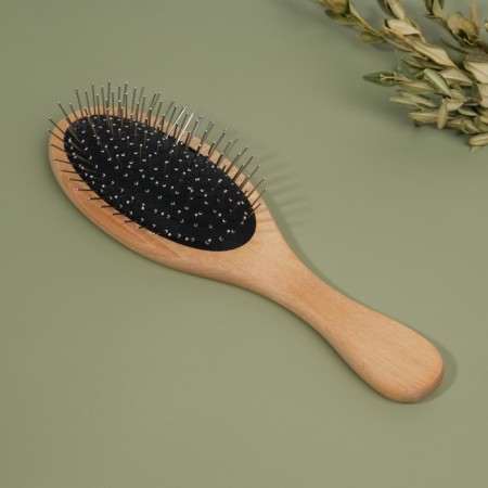 Massage comb, 22 × 7 cm, beige color/black-1