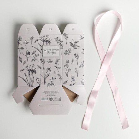 Carriage for flowers Folding hexagon "With love for you", 17 x 14.8 x 19.5 cm-2