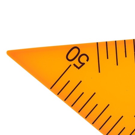 A triangle for a schoolboard, with a holder, rectangular, 45 °-3