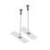 Cable suspension 2 pcs, technical tra34sw-2W, 8x2.2x200 cm, white color