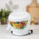 Emalized spherical "Ecuador", 3.5 l, white color, white