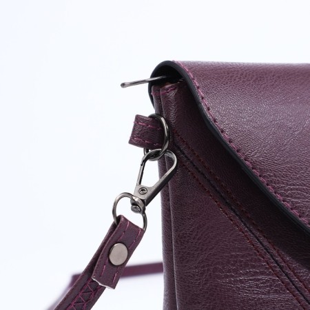 Magneta bag, long belt, purple color-5