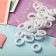 Hair elastic band “Chosenka” (set 30+-1 pcs) D-1,4 cm assorted, white