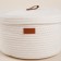 Basket for storage branded handmade shade “Bell”, 25 × 25 × 13.5 cm, small, white color